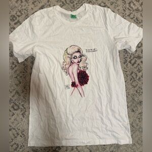 Society 6 White Tee with Artistic Print